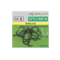 Гачки KORUM XPERT SPECIMEN BARBLESS 12 розмір (без борідки)
