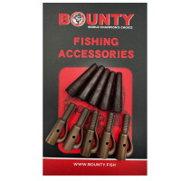 Безопаснаая клипса для грузила карпового монтажа BOUNTY 5шт коричневая